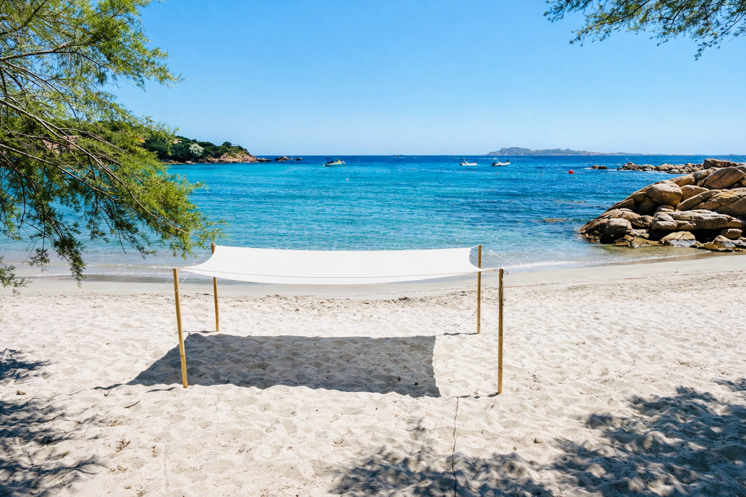 exclusive beach sun sail at the beach piccolo romazzino