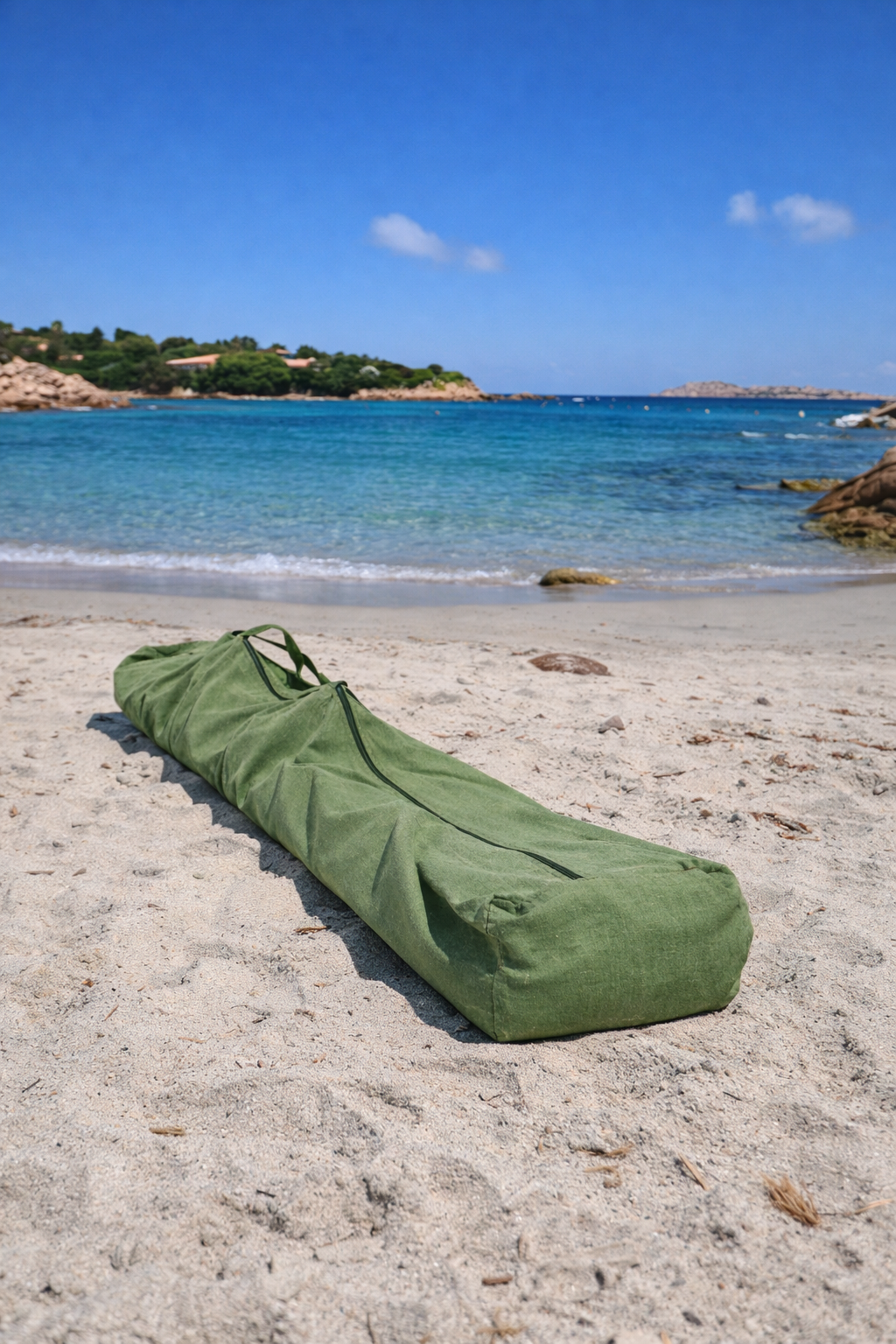 linen transport bag sage green for luxury portable beach sun sail